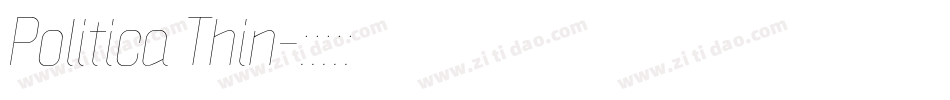 Politica Thin字体转换